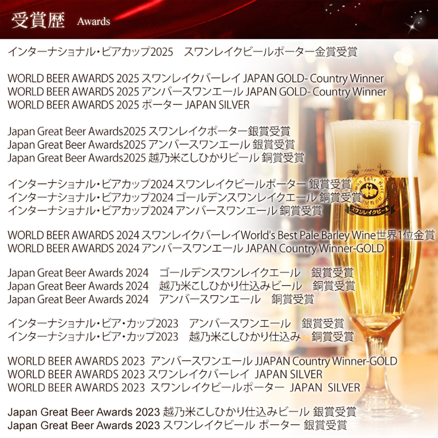 世界金賞受賞!!】金賞6本ギフトセット | スワンレイクビール